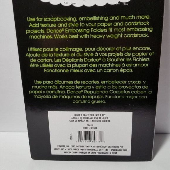 Darice Embossing Folder Grass - Picture 4 of 5